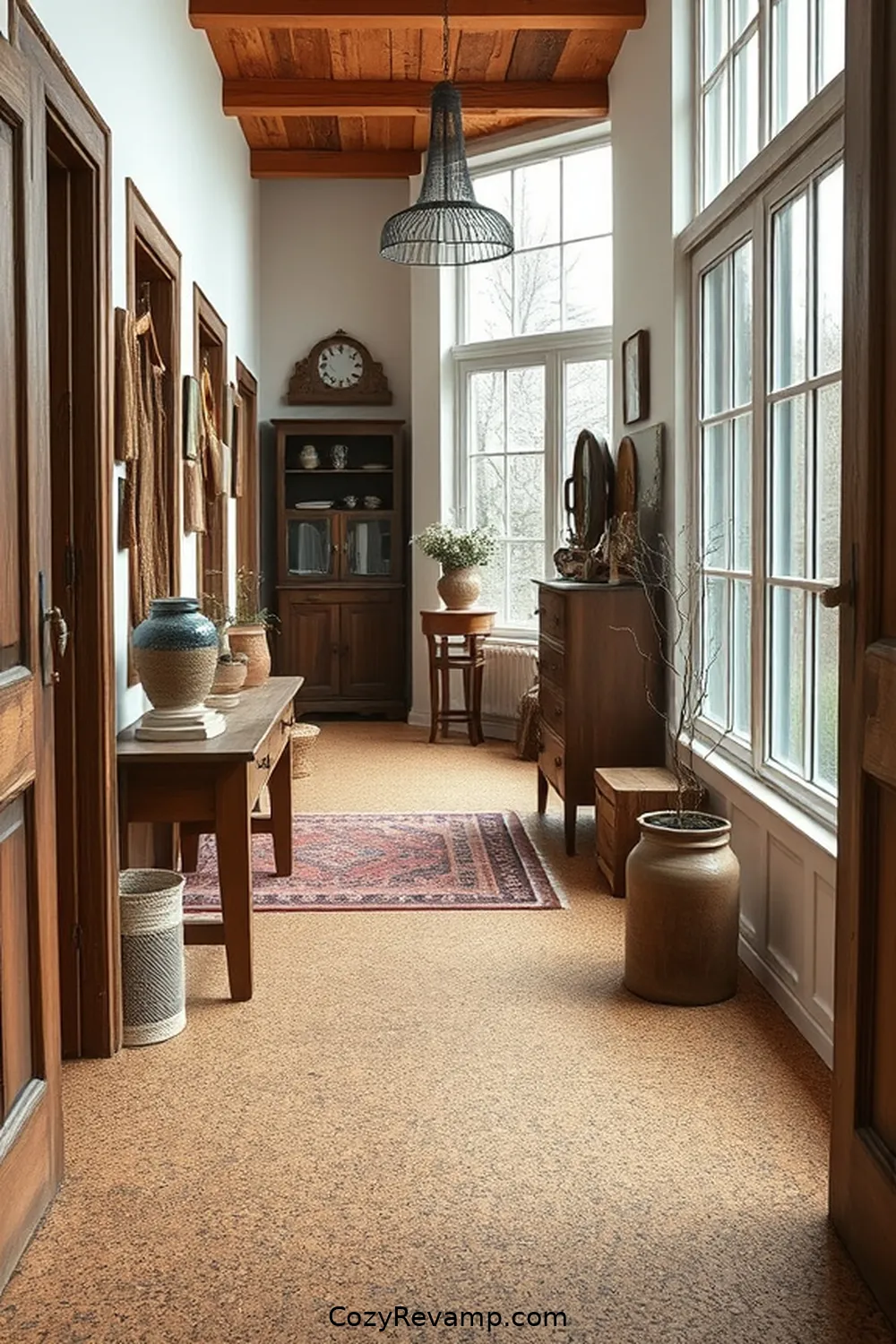 18 Stunning Scandinavian Hallways Featuring Cork Material 16 Rustic Charm: Cork With Vintage Scandinavian Decor for 18 Stunning Scandinavian Hallways Featuring Cork Material