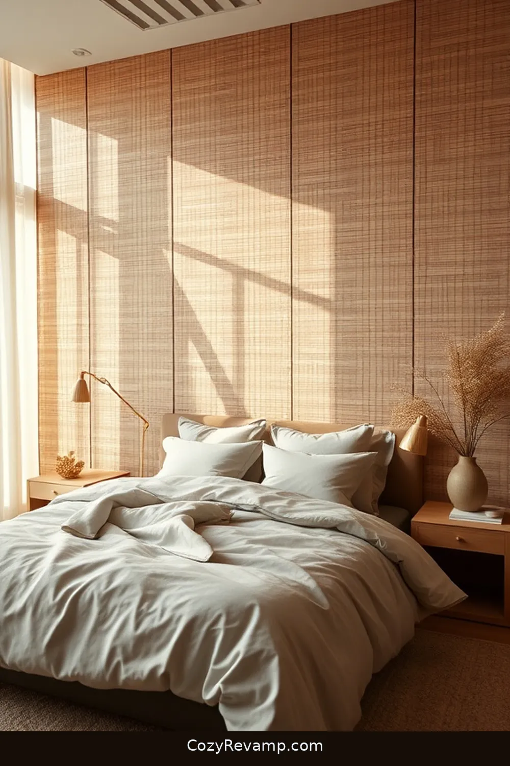 Bamboo Wall Panels for Texture for 18 Ways to Design a Minimalist Bedroom With Bamboo Material