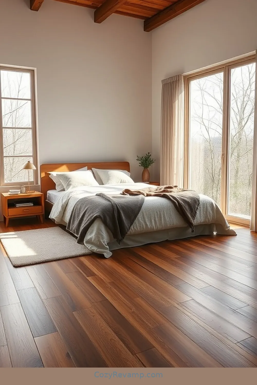 Sustainable Bamboo Flooring for 18 Ways to Design a Minimalist Bedroom With Bamboo Material