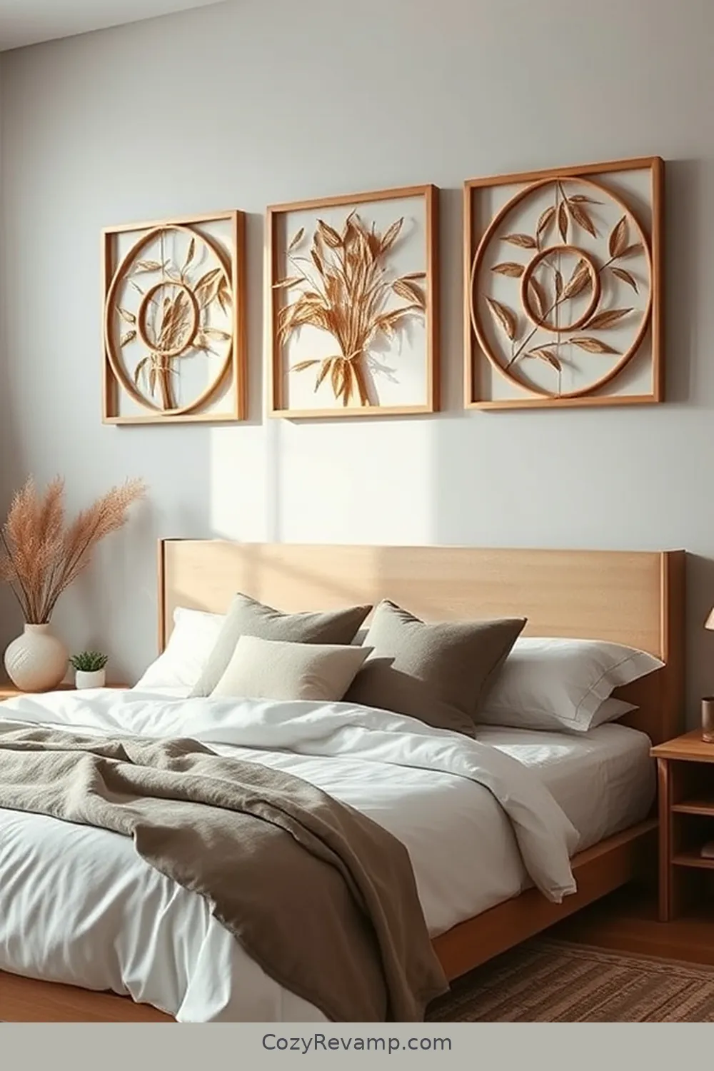 Wall Art Made From Bamboo for 18 Ways to Design a Minimalist Bedroom With Bamboo Material
