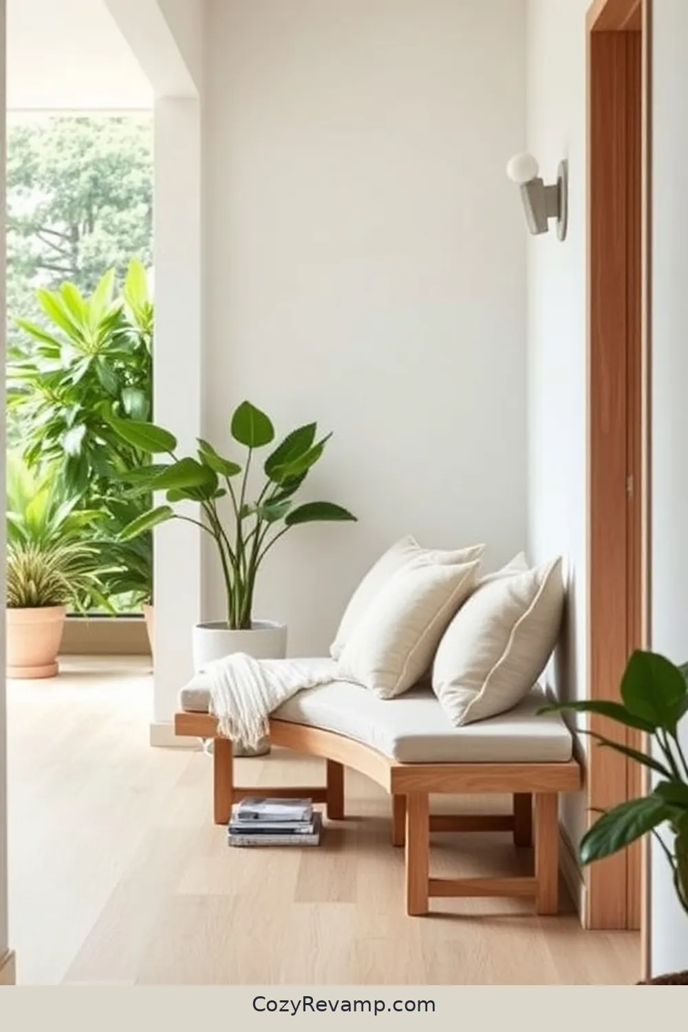 18 Ways to Design a Minimalist Hallway With Organic Cotton Material 14 Utilize Organic Cotton Cushion Covers for a Cohesive Look for 18 Ways to Design a Minimalist Hallway With Organic Cotton Material