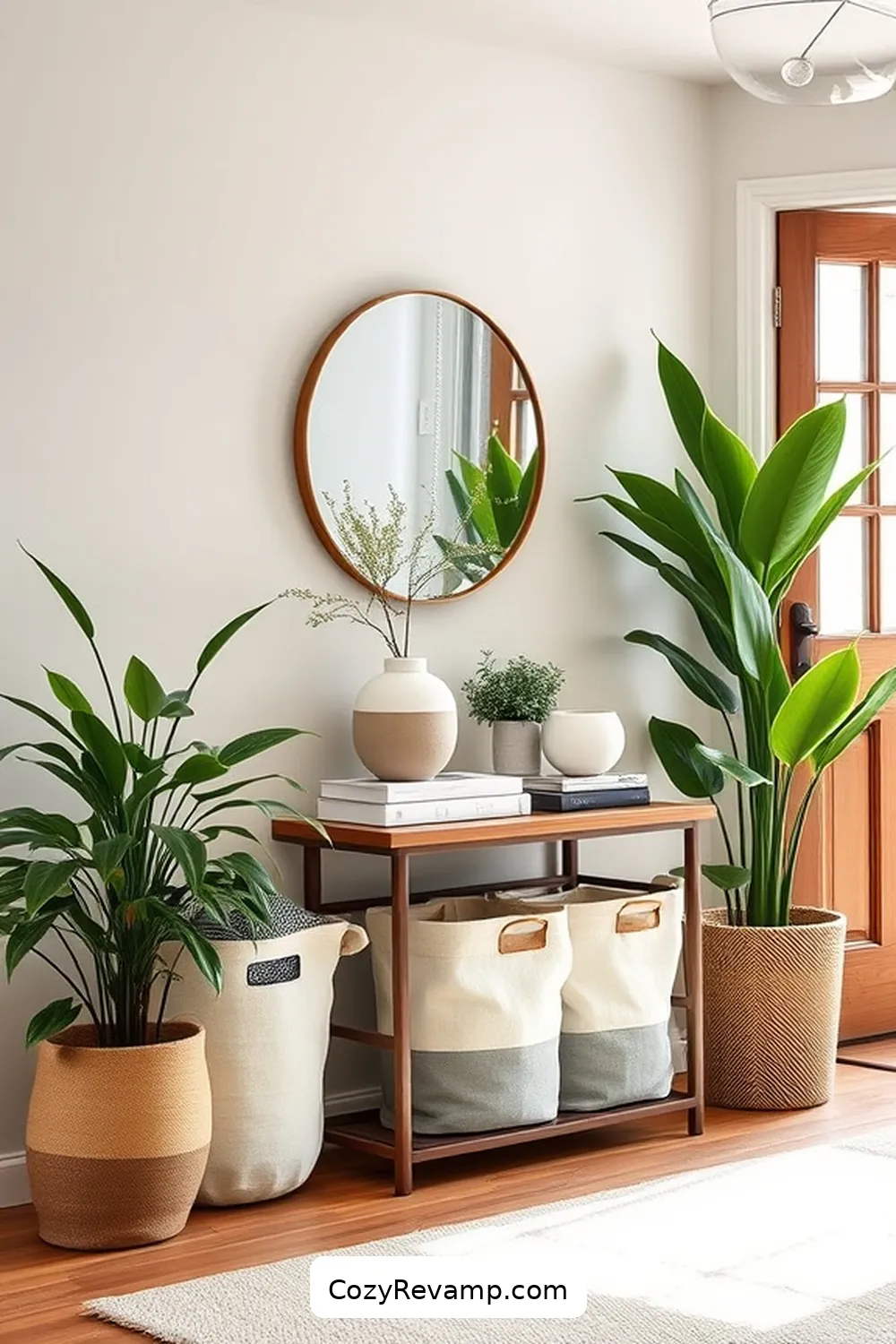 18 Ways to Style Your Mid-Century Modern Entryway With Organic Cotton Material 5 Eco-Friendly Organic Cotton Storage Bins for 18 Ways to Style Your Mid-Century Modern Entryway With Organic Cotton Material