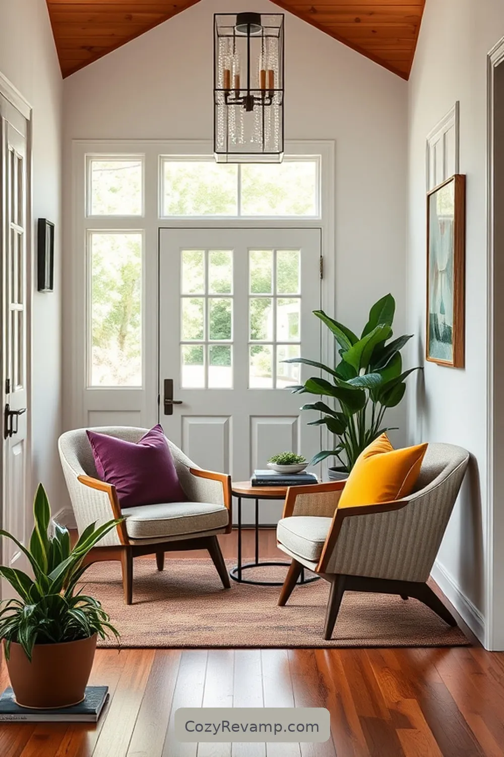 18 Ways to Style Your Mid-Century Modern Entryway With Organic Cotton Material 11 Organic Cotton Pillows for Accent Chairs for 18 Ways to Style Your Mid-Century Modern Entryway With Organic Cotton Material
