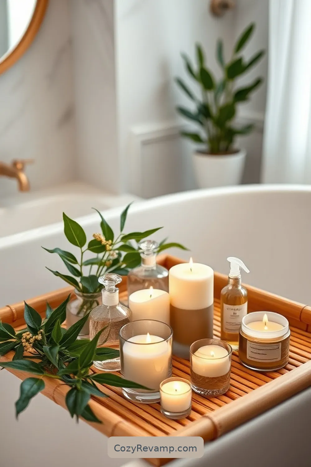 Bamboo Bath Tray for 18 Ways to Use Bamboo Material in Your Bohemian Bathroom