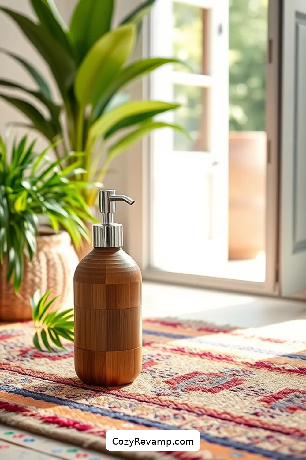 Bamboo Soap Dispenser for 18 Ways to Use Bamboo Material in Your Bohemian Bathroom