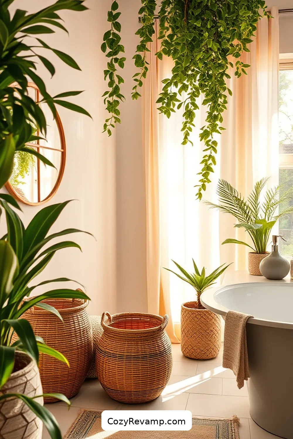 Bamboo Storage Baskets for 18 Ways to Use Bamboo Material in Your Bohemian Bathroom