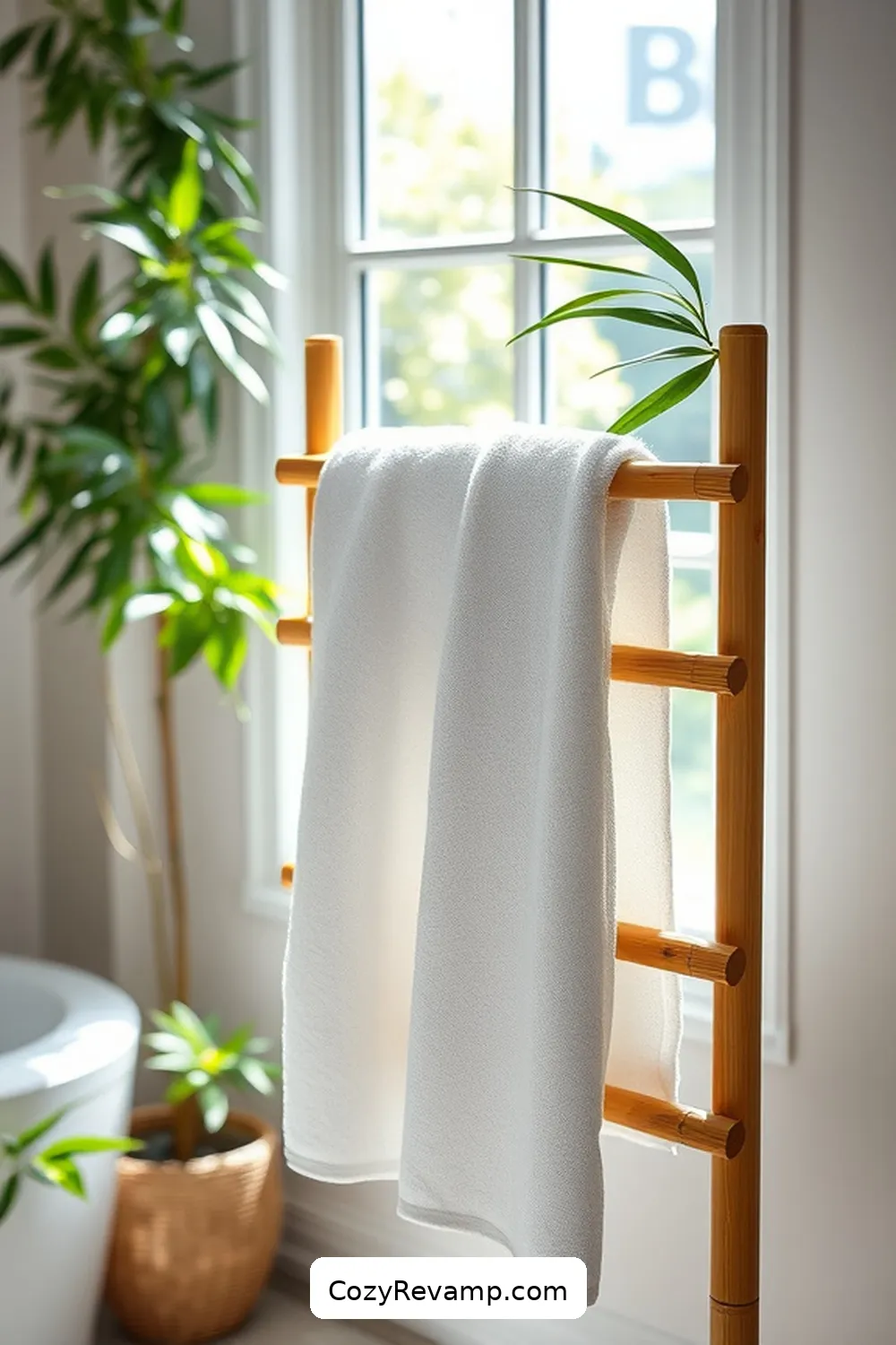Bamboo Towel Rack for 18 Ways to Use Bamboo Material in Your Bohemian Bathroom