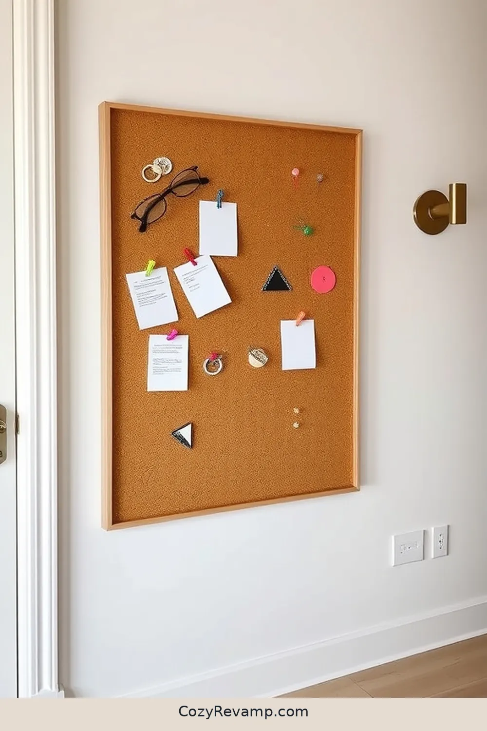 18 Ways to Use Cork Material for a Minimalist Entryway 9 Cork Notice Board for Important Messages for 18 Ways to Use Cork Material for a Minimalist Entryway