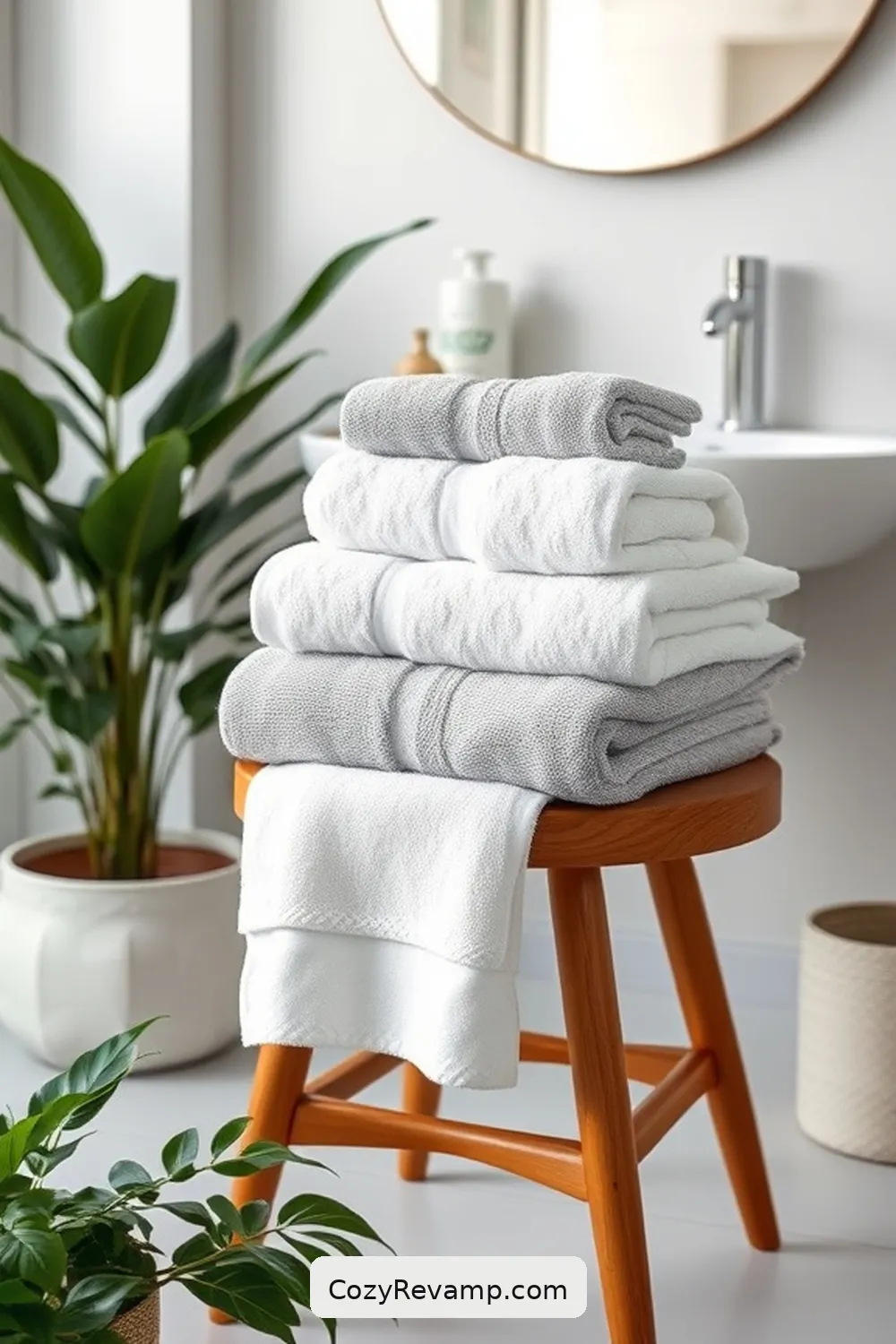 Organic Cotton Bath Towels for 18 Ways to Use Organic Cotton Material in Your Mid-Century Modern Bathroom