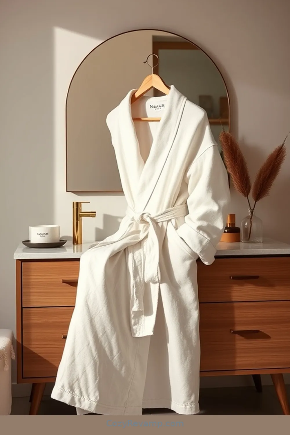 Organic Cotton Bathrobes for 18 Ways to Use Organic Cotton Material in Your Mid-Century Modern Bathroom