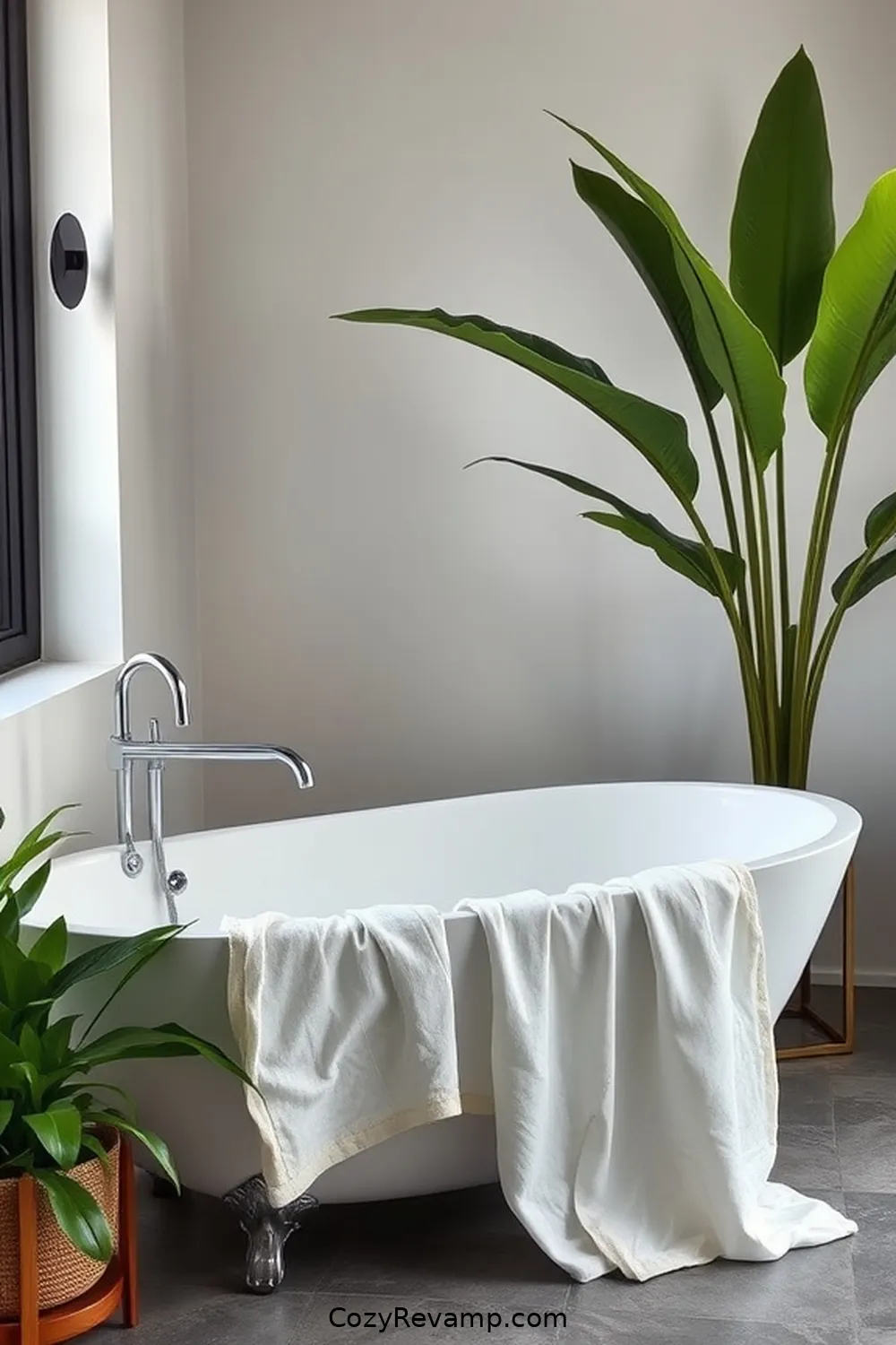 Organic Cotton Shower Wraps for 18 Ways to Use Organic Cotton Material in Your Mid-Century Modern Bathroom