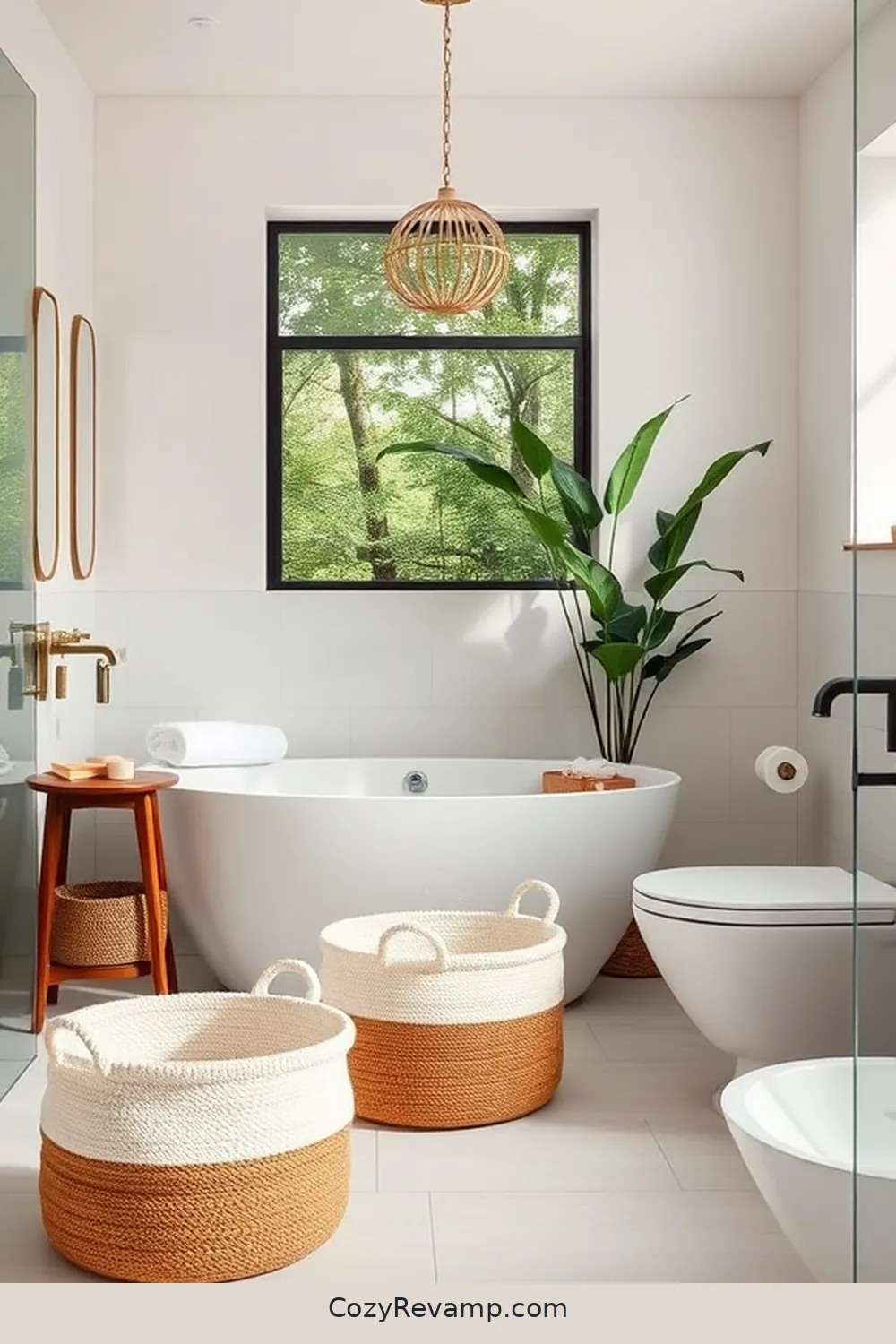 Organic Cotton Storage Baskets for 18 Ways to Use Organic Cotton Material in Your Mid-Century Modern Bathroom