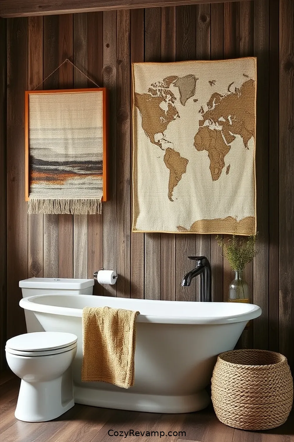 18 Ways to Use Organic Cotton Materials for a Rustic Bathroom 11 Customizable Organic Cotton Wall Art for 18 Ways to Use Organic Cotton Materials for a Rustic Bathroom