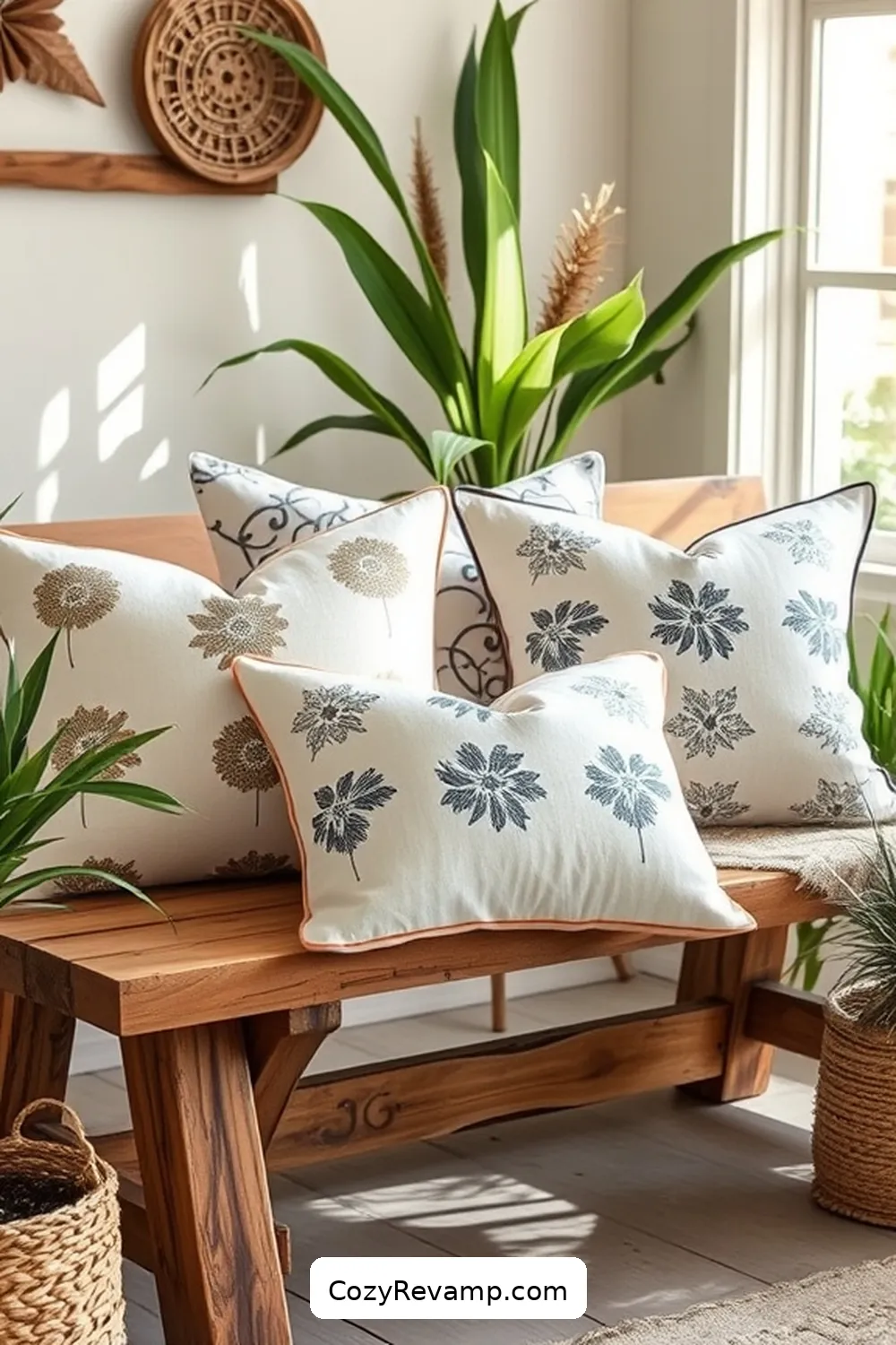 18 Ways to Use Organic Cotton Materials for a Rustic Bathroom 6 Decorative Pillows With Natural Fabrics for 18 Ways to Use Organic Cotton Materials for a Rustic Bathroom