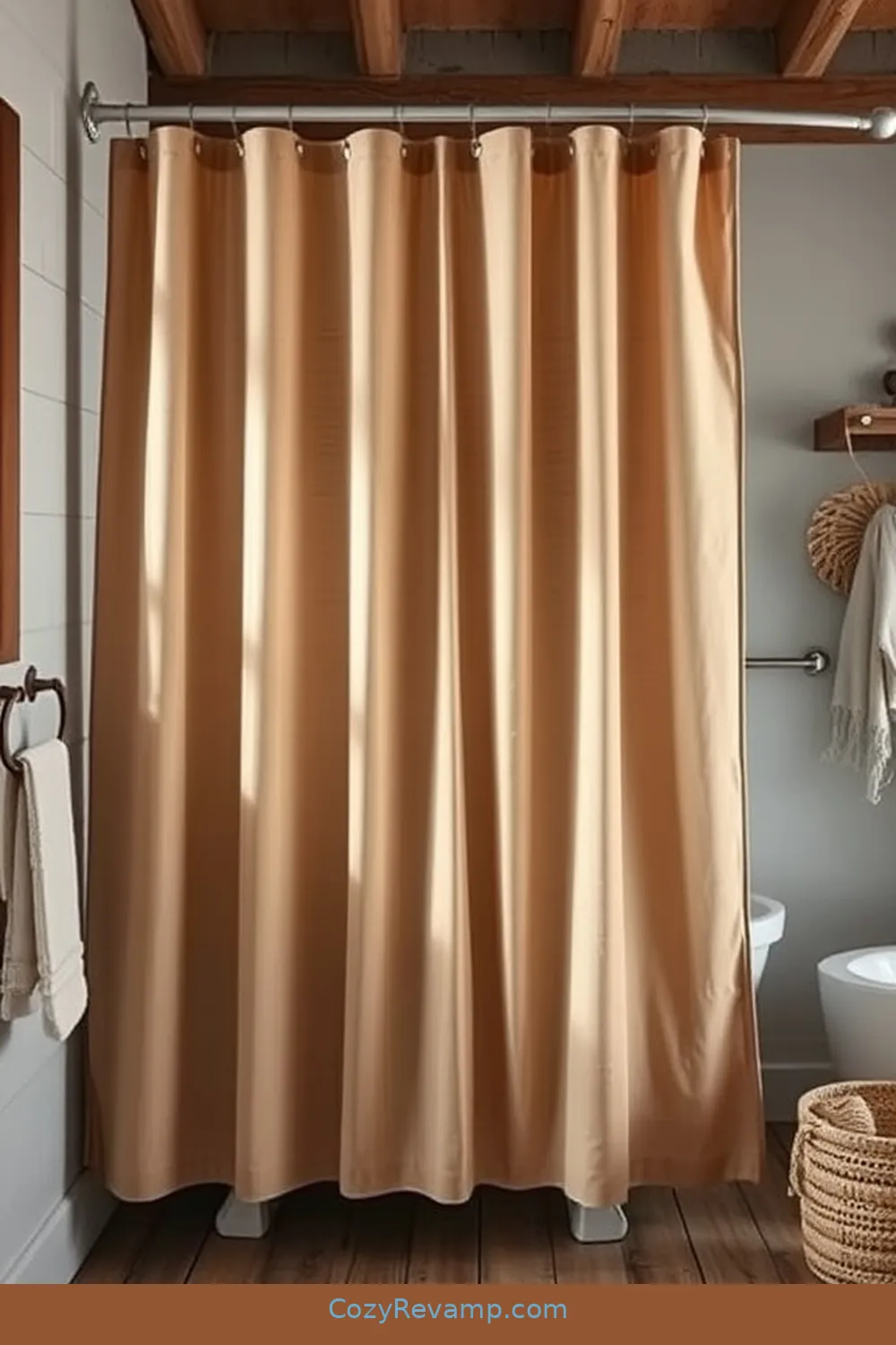 18 Ways to Use Organic Cotton Materials for a Rustic Bathroom 3 Eco-Friendly Shower Curtains for 18 Ways to Use Organic Cotton Materials for a Rustic Bathroom