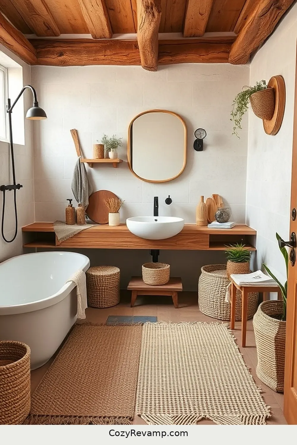 18 Ways to Use Organic Cotton Materials for a Rustic Bathroom 12 Natural Fiber Organic Cotton Rugs for 18 Ways to Use Organic Cotton Materials for a Rustic Bathroom