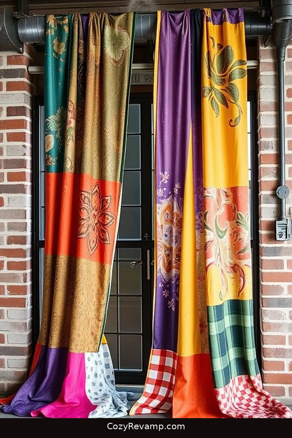 19 Creative Upcycled Fabric Ideas for Your Industrial Garage 12 Custom Fabric Curtains for 19 Creative Upcycled Fabric Ideas for Your Industrial Garage