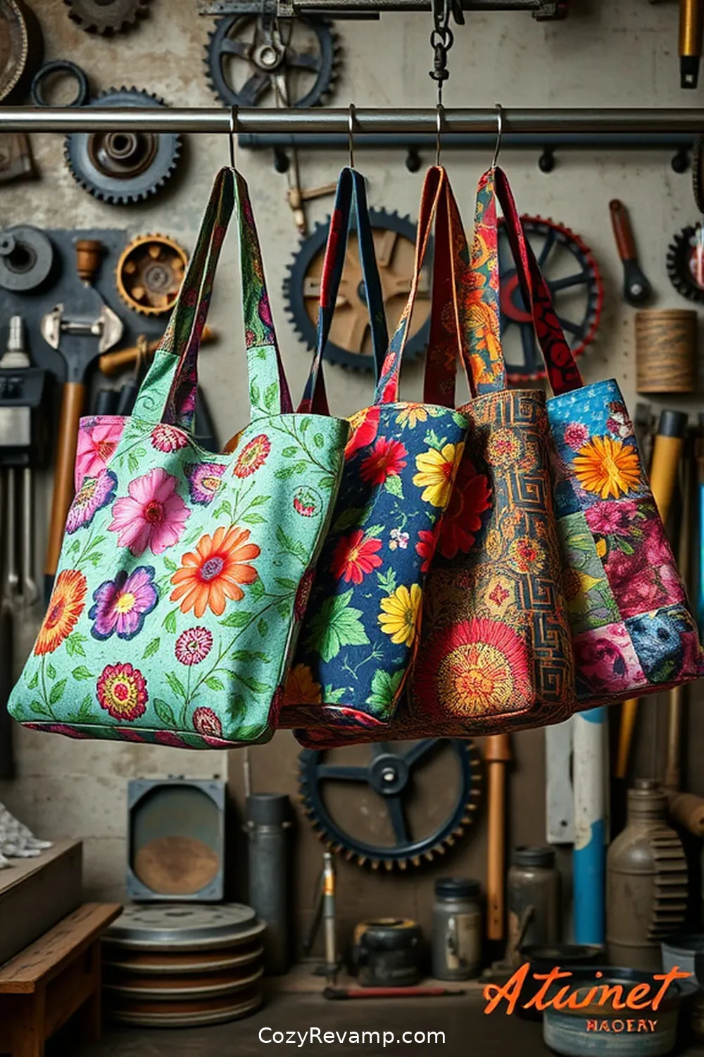 19 Creative Upcycled Fabric Ideas for Your Industrial Garage 5 Reusable Fabric Tote Bags for 19 Creative Upcycled Fabric Ideas for Your Industrial Garage