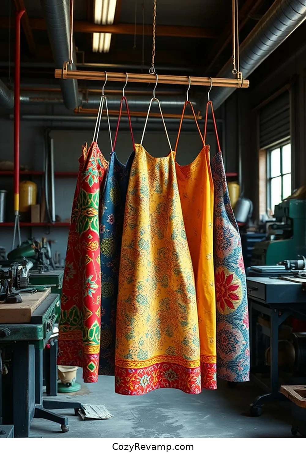 19 Creative Upcycled Fabric Ideas for Your Industrial Garage 9 Vintage Fabric Aprons for 19 Creative Upcycled Fabric Ideas for Your Industrial Garage