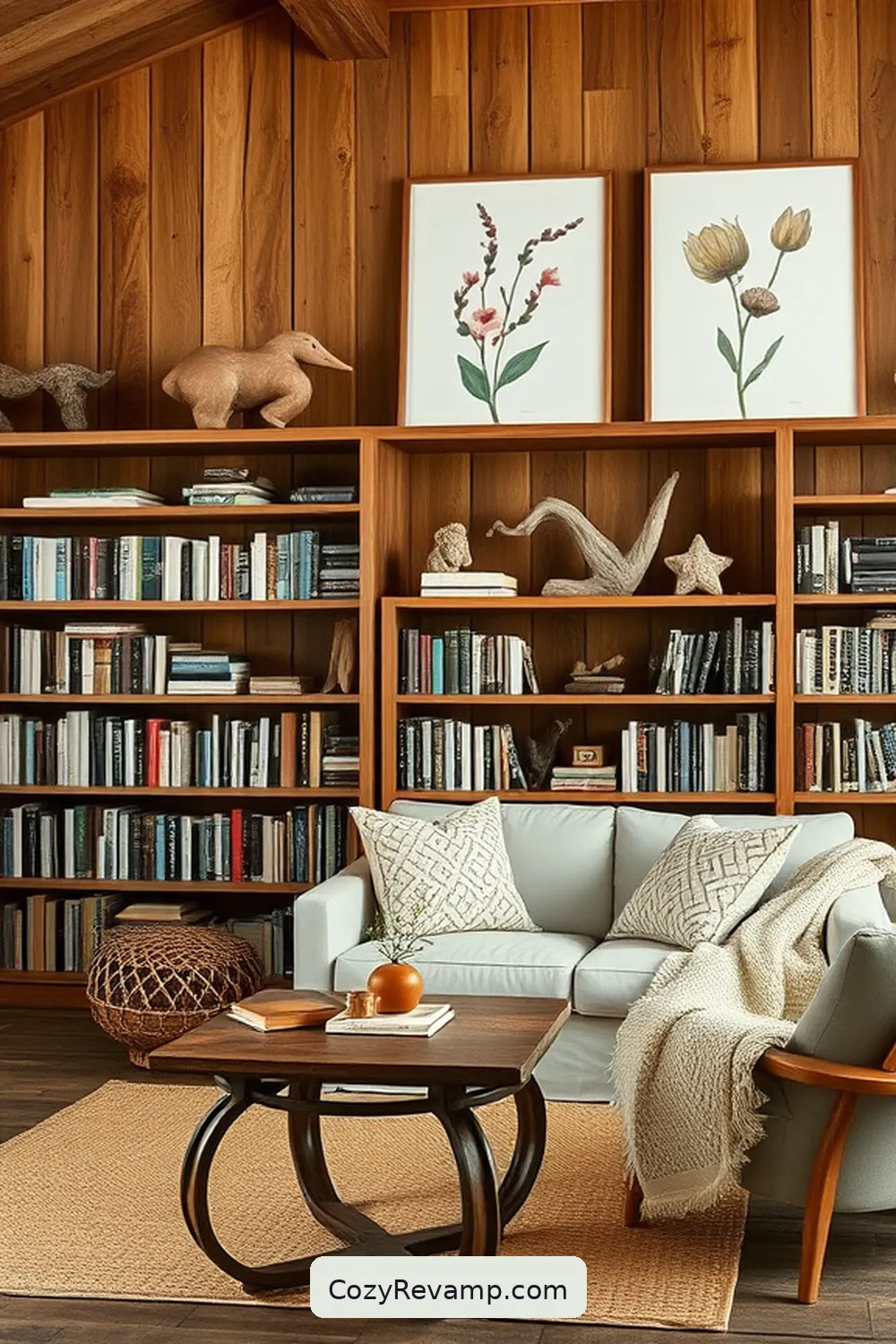 19 Essential Elements for a Rustic Library With Organic Cotton Material Decor 14 Nature-Inspired Wall Decor for 19 Essential Elements for a Rustic Library With Organic Cotton Material Decor