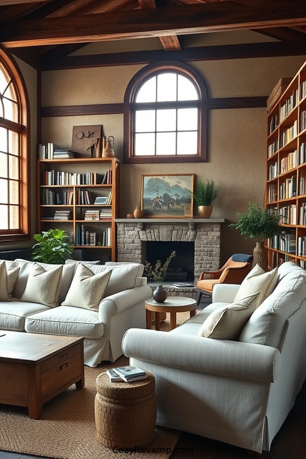 19 Essential Elements for a Rustic Library With Organic Cotton Material Decor 9 Organic Cotton Slipcovers for Furniture for 19 Essential Elements for a Rustic Library With Organic Cotton Material Decor