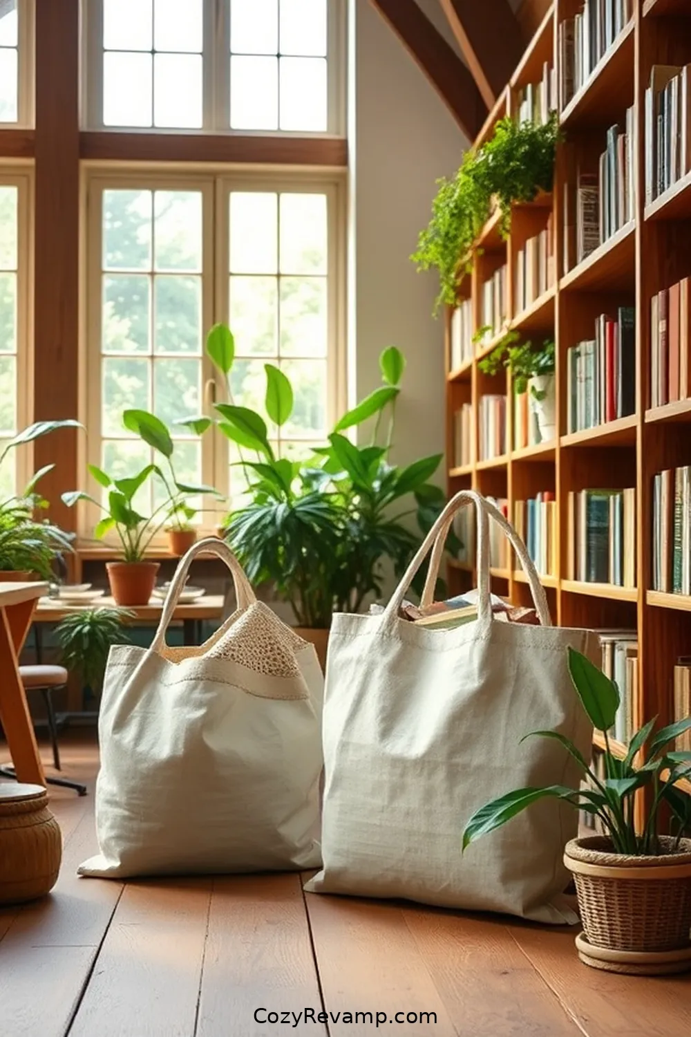 19 Essential Elements for a Rustic Library With Organic Cotton Material Decor 17 Organic Cotton Tote Bags for Books for 19 Essential Elements for a Rustic Library With Organic Cotton Material Decor