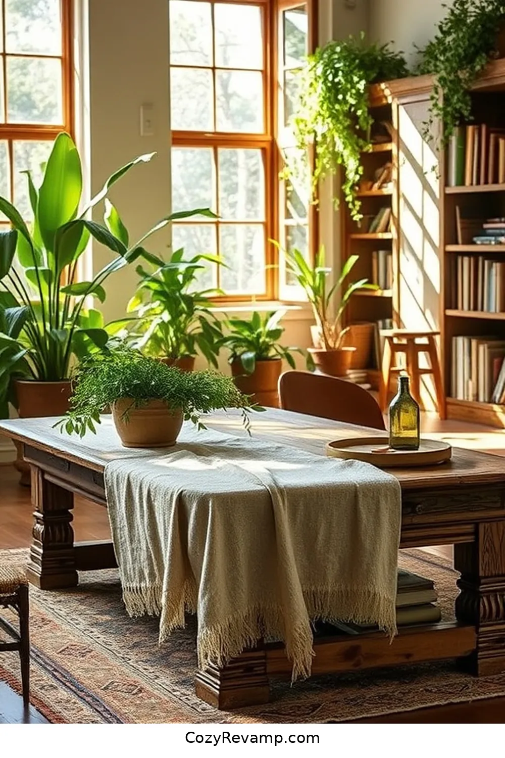19 Essential Elements for a Rustic Library With Organic Cotton Material Decor 10 Vintage Wooden Coffee Table for 19 Essential Elements for a Rustic Library With Organic Cotton Material Decor