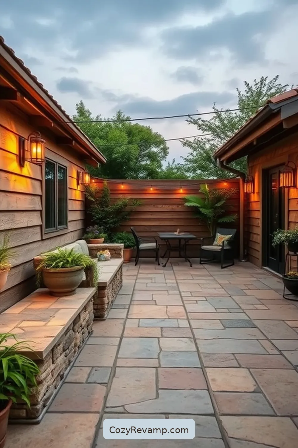 Natural Stone for 19 Essential Materials for Rustic Outdoor Patios With Solar-Powered Lights