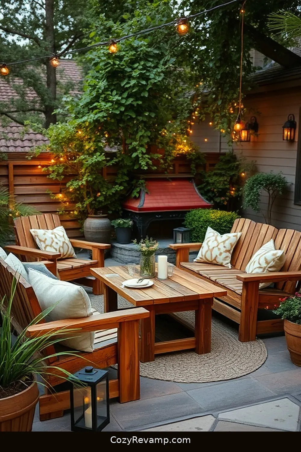 Reclaimed Barn Wood for 19 Essential Materials for Rustic Outdoor Patios With Solar-Powered Lights