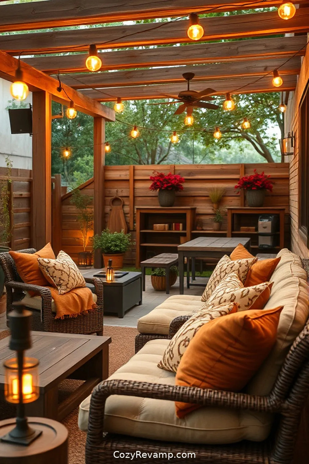Soft Cushions for 19 Essential Materials for Rustic Outdoor Patios With Solar-Powered Lights