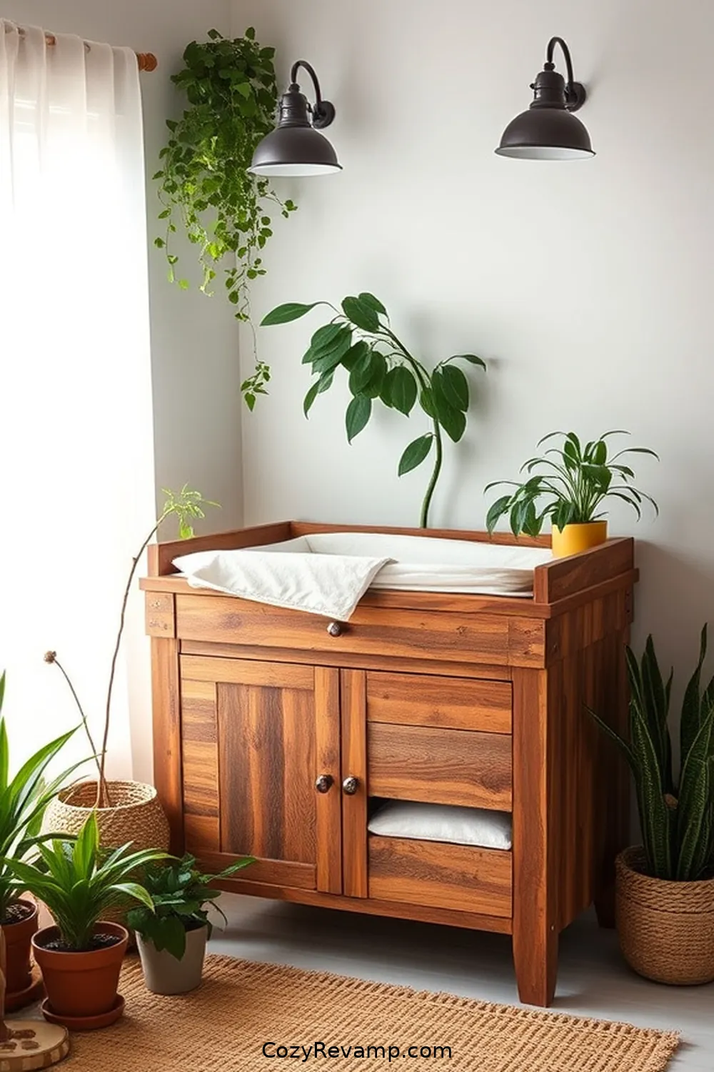 19 Essential Materials for a Rustic Nursery With Solar-Powered Lights 19 Eco-Conscious Changing Table for 19 Essential Materials for a Rustic Nursery With Solar-Powered Lights