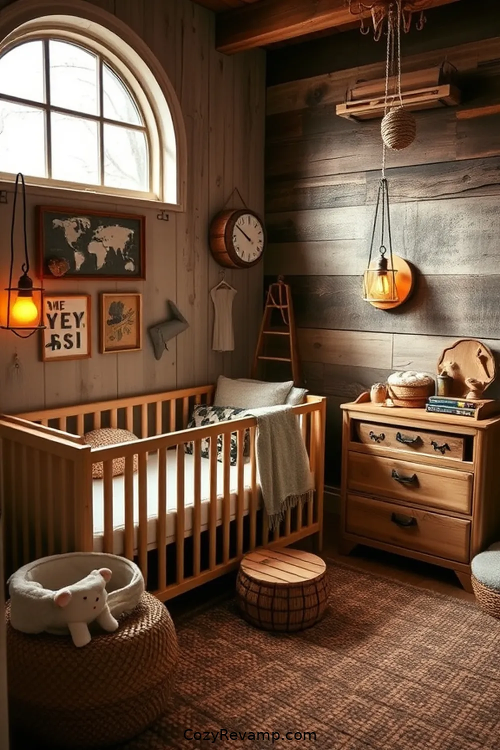 19 Essential Materials for a Rustic Nursery With Solar-Powered Lights 5 Reclaimed Wood Décor for 19 Essential Materials for a Rustic Nursery With Solar-Powered Lights