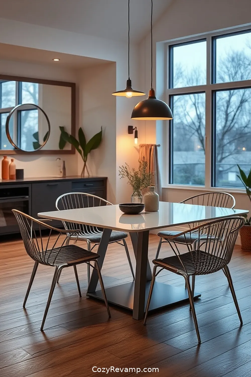 19 Essential Materials for a Scandinavian Dining Room With Solar-Powered Lights 3 Recycled Metal for 19 Essential Materials for a Scandinavian Dining Room With Solar-Powered Lights