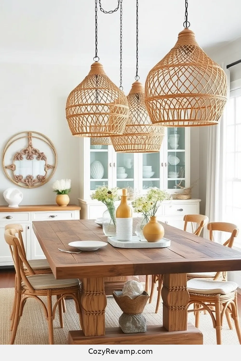 Rattan for 19 Essential Natural Fiber Materials for Coastal Kitchen Aesthetics