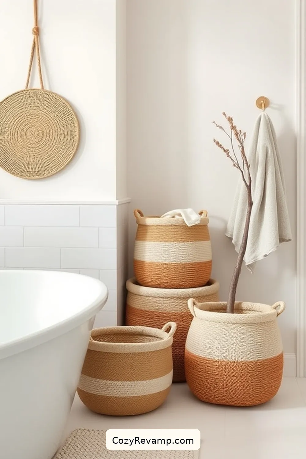 19 Essential Organic Cotton Materials for a Minimalist Bathroom 11 Organic Cotton Storage Baskets for 19 Essential Organic Cotton Materials for a Minimalist Bathroom