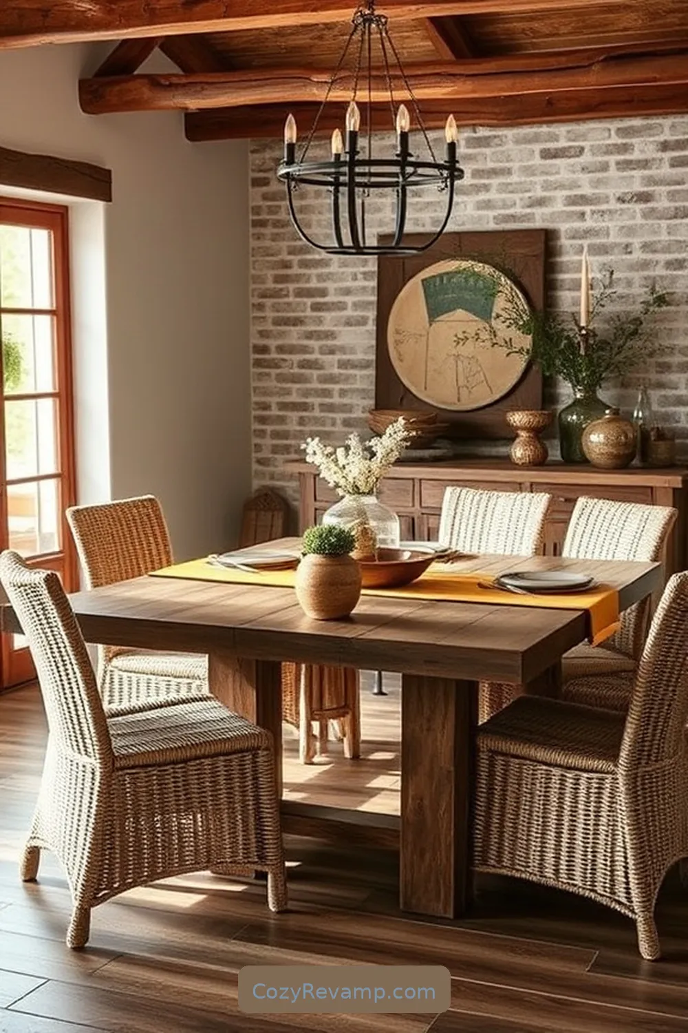 Embrace Natural Finishes for 19 Essential Tips for a Rustic Dining Room With Recycled Wood Material