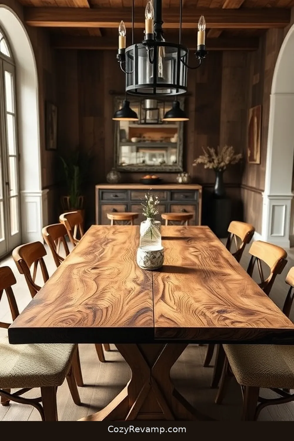 Highlight Wood Grain Patterns for 19 Essential Tips for a Rustic Dining Room With Recycled Wood Material