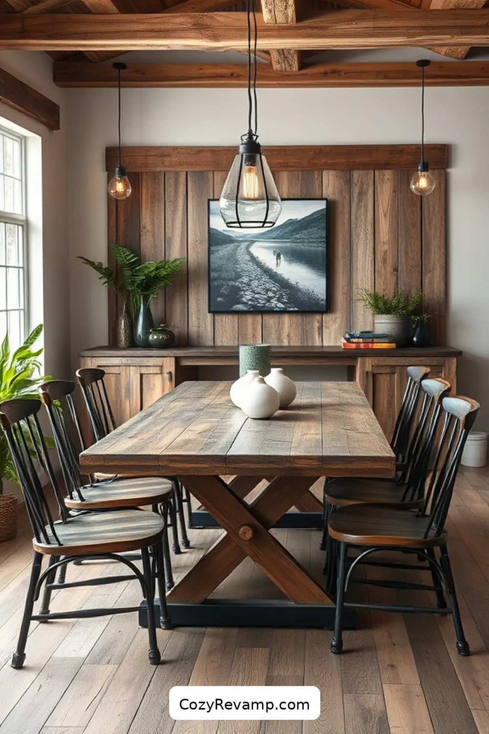 Maintain a Balance Between Rustic and Modern Elements for 19 Essential Tips for a Rustic Dining Room With Recycled Wood Material