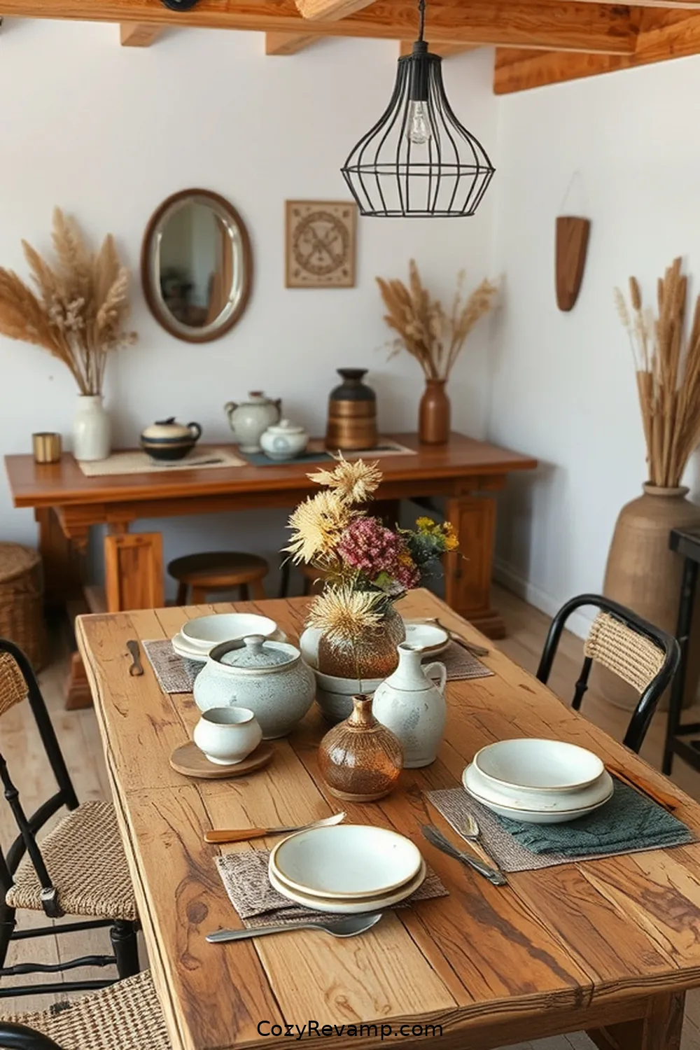 Personalize With Handmade Decor for 19 Essential Tips for a Rustic Dining Room With Recycled Wood Material