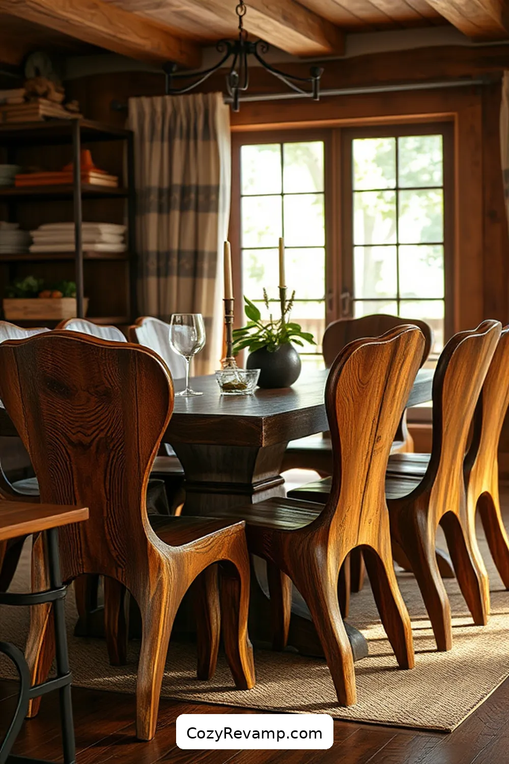 Select Unique Wood Chairs for 19 Essential Tips for a Rustic Dining Room With Recycled Wood Material