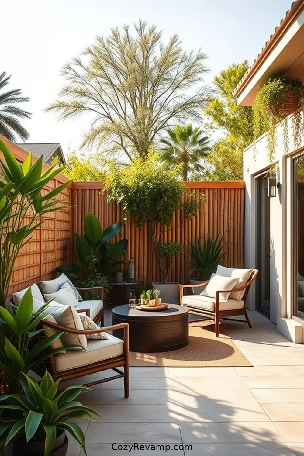 19 Inspiring Ideas for a Modern Farmhouse Outdoor Patio Featuring Bamboo Material 14 Bamboo Fencing for a Natural Barrier for 19 Inspiring Ideas for a Modern Farmhouse Outdoor Patio Featuring Bamboo Material