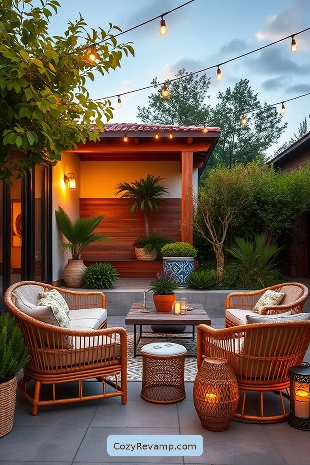 19 Inspiring Ideas for a Modern Farmhouse Outdoor Patio Featuring Bamboo Material 2 Bamboo Furniture for Cozy Seating for 19 Inspiring Ideas for a Modern Farmhouse Outdoor Patio Featuring Bamboo Material
