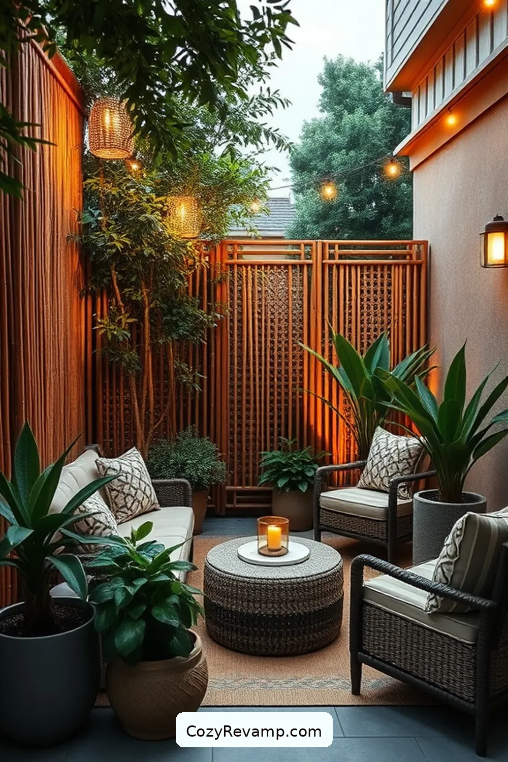 19 Inspiring Ideas for a Modern Farmhouse Outdoor Patio Featuring Bamboo Material 4 Bamboo Privacy Screens for Intimacy for 19 Inspiring Ideas for a Modern Farmhouse Outdoor Patio Featuring Bamboo Material