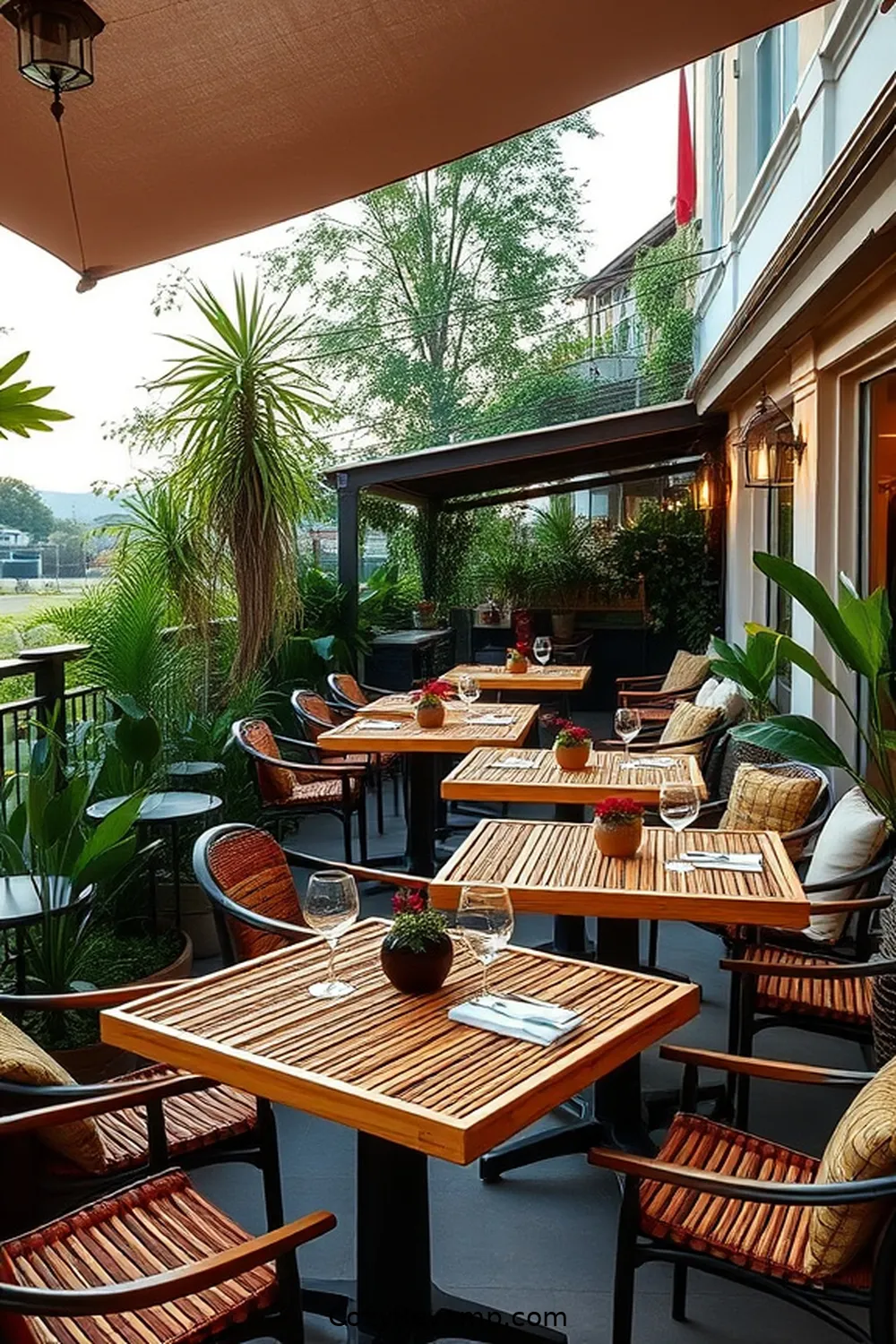 19 Inspiring Ideas for a Modern Farmhouse Outdoor Patio Featuring Bamboo Material 9 Bamboo Tabletops for Dining Spaces for 19 Inspiring Ideas for a Modern Farmhouse Outdoor Patio Featuring Bamboo Material
