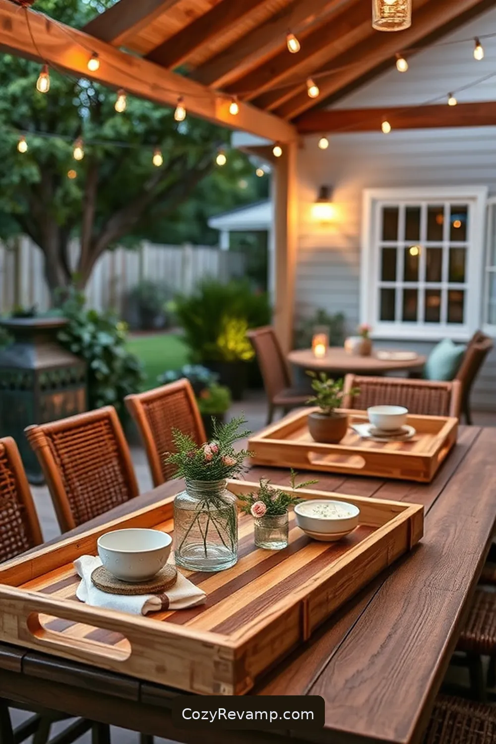 19 Inspiring Ideas for a Modern Farmhouse Outdoor Patio Featuring Bamboo Material 19 Handcrafted Bamboo Serving Trays for Outdoor Dining for 19 Inspiring Ideas for a Modern Farmhouse Outdoor Patio Featuring Bamboo Material