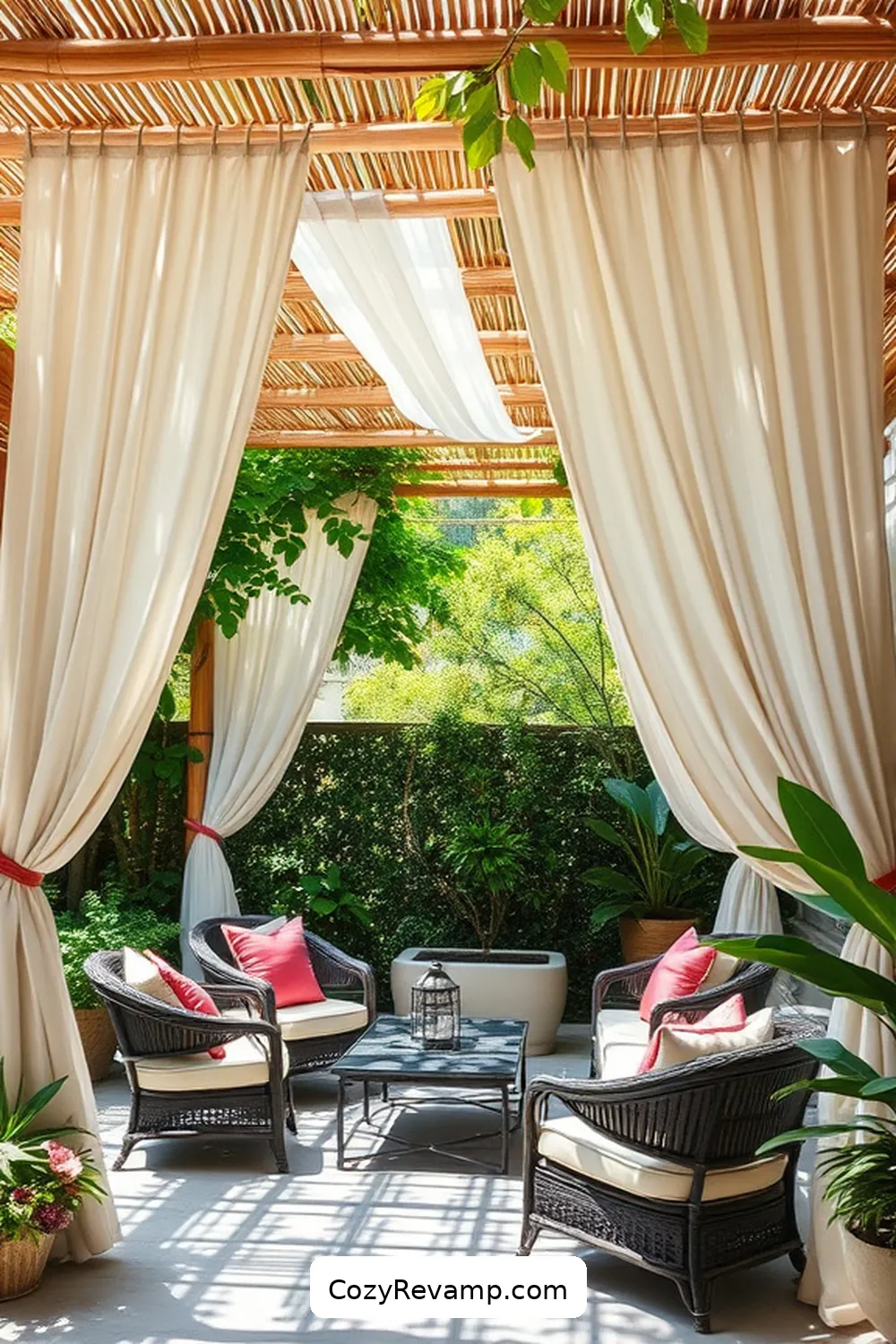 19 Inspiring Ideas for a Modern Farmhouse Outdoor Patio Featuring Bamboo Material 3 Stylish Bamboo Pergola for Shade for 19 Inspiring Ideas for a Modern Farmhouse Outdoor Patio Featuring Bamboo Material