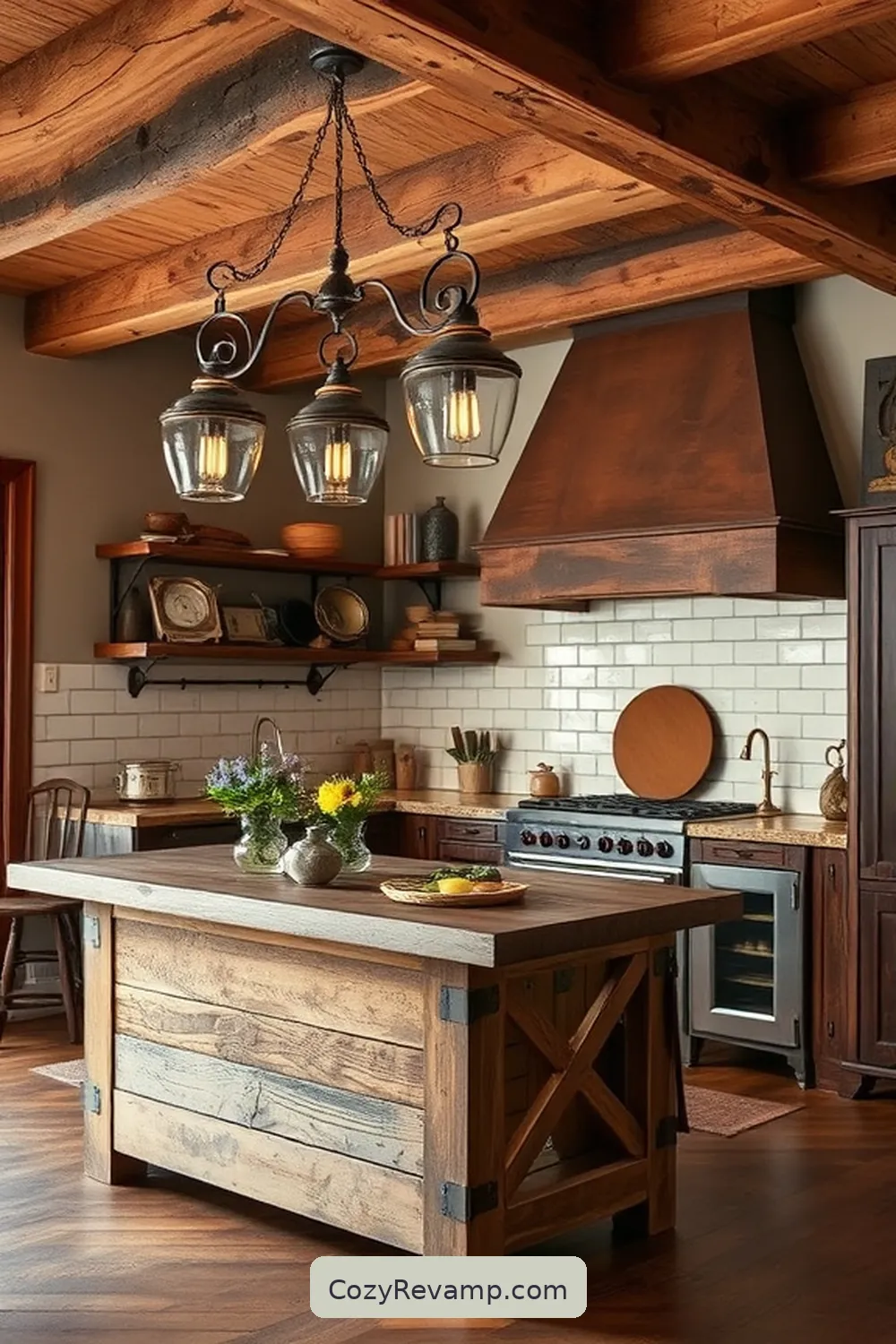 19 Inspiring Rustic Kitchen Designs With Reclaimed Materials 8 Antique Light Fixtures for 19 Inspiring Rustic Kitchen Designs With Reclaimed Materials