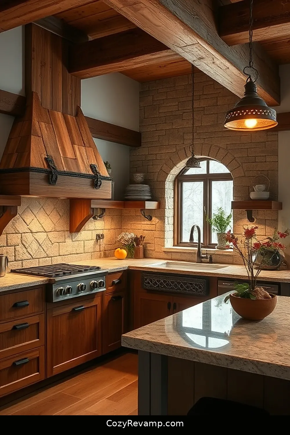 19 Inspiring Rustic Kitchen Designs With Reclaimed Materials 16 Natural Stone Elements for 19 Inspiring Rustic Kitchen Designs With Reclaimed Materials