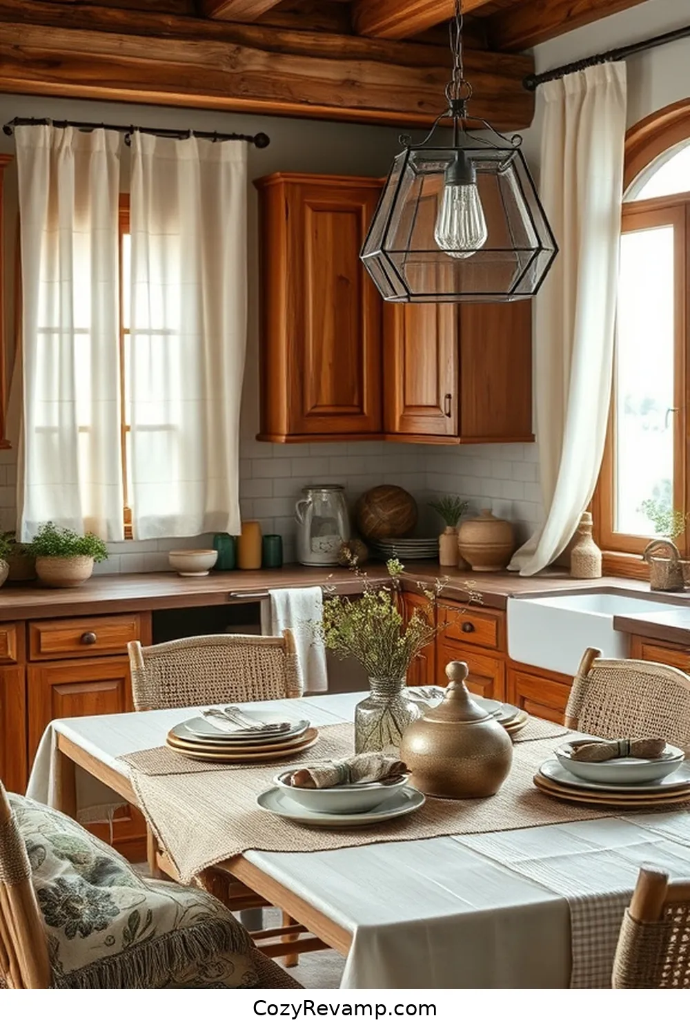 19 Inspiring Rustic Kitchen Designs With Reclaimed Materials 20 Organic Textiles and Linens for 19 Inspiring Rustic Kitchen Designs With Reclaimed Materials