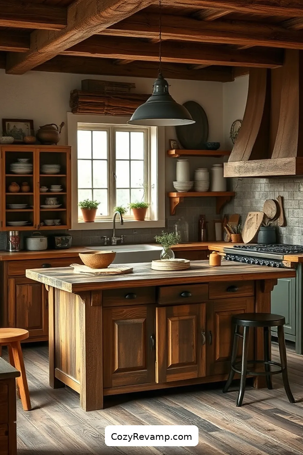 19 Inspiring Rustic Kitchen Designs With Reclaimed Materials 13 Reclaimed Wood Islands for 19 Inspiring Rustic Kitchen Designs With Reclaimed Materials